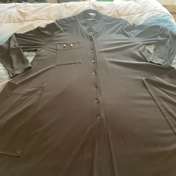 Swedish Designer Ralston Black Viscose Dress with Pockets - Picture 5 of 9